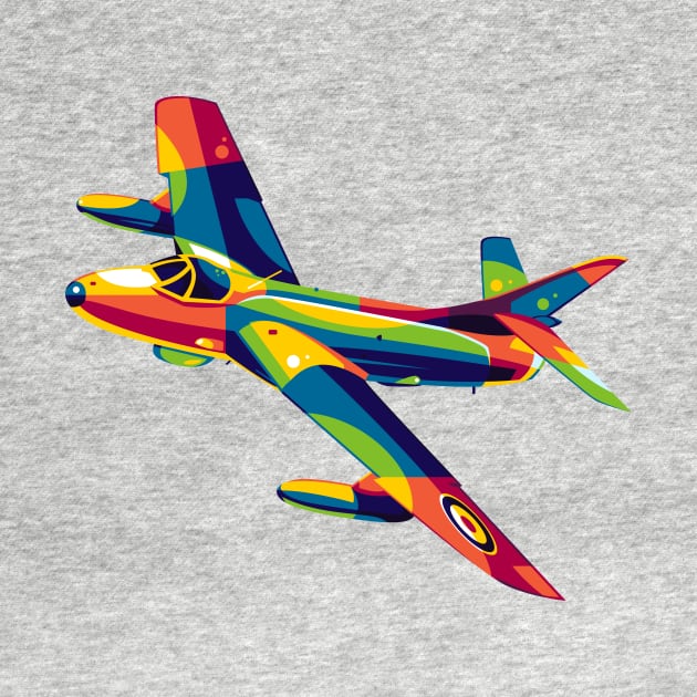 Hawker Hunter Flying Bird by wpaprint